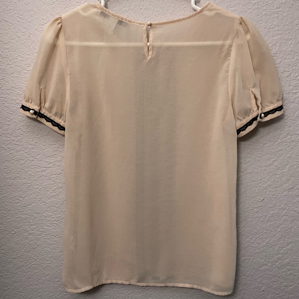 Sheer dress shirt.